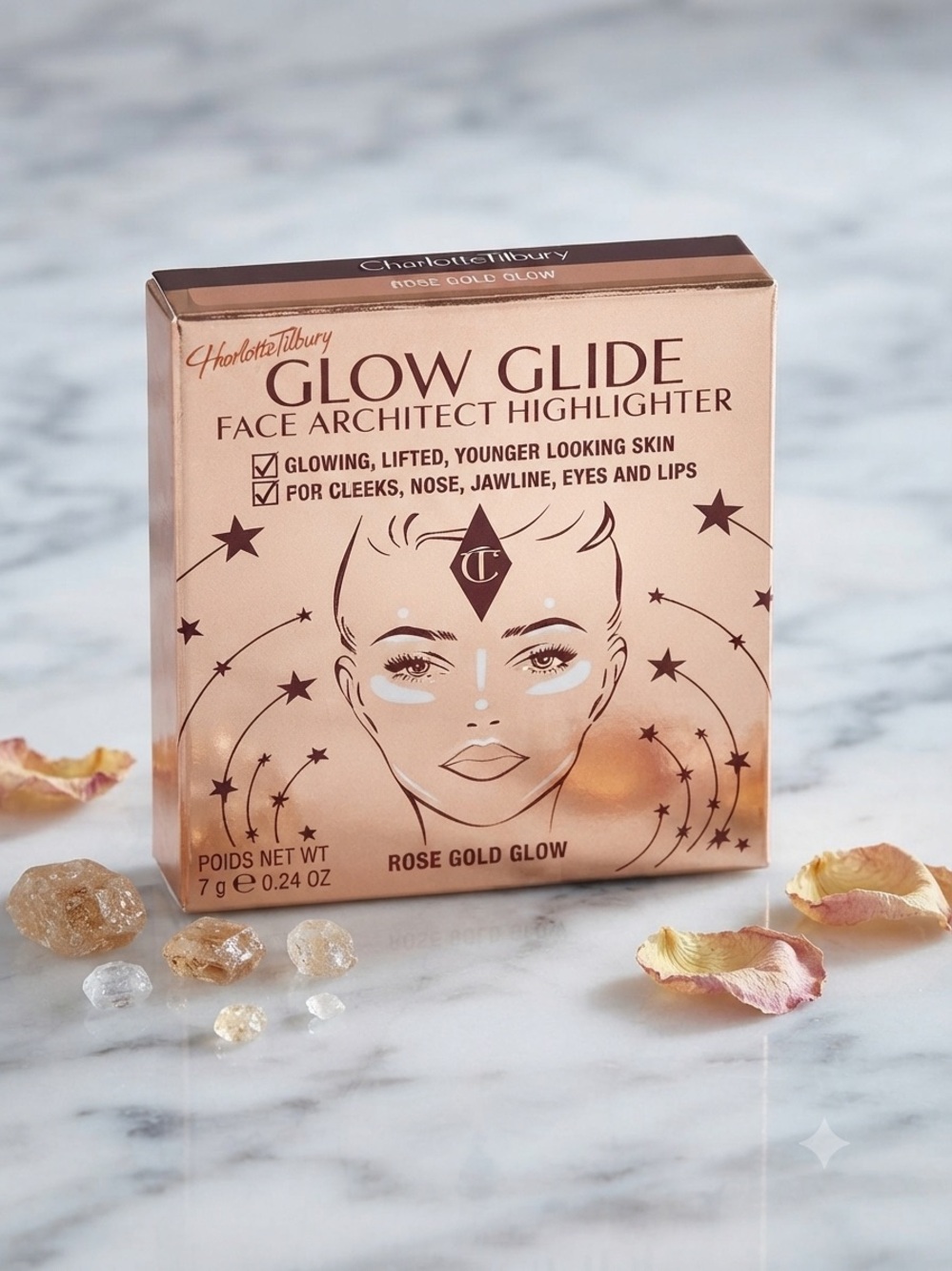 Charlotte Tilbury Glow Glide Face Architect Highlighter - Rose Gold